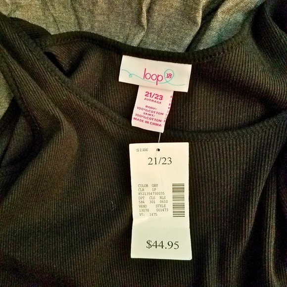 Loop 18 Junior’s Black Gray Sleeveless Cotton Tiered Dress Size 21/23 - Picture 4 of 4